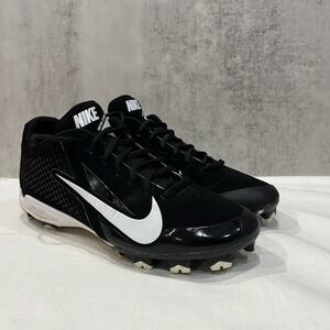 Nike Vapor Strike Football Cleats Black White Men's Size 11 Low Cut